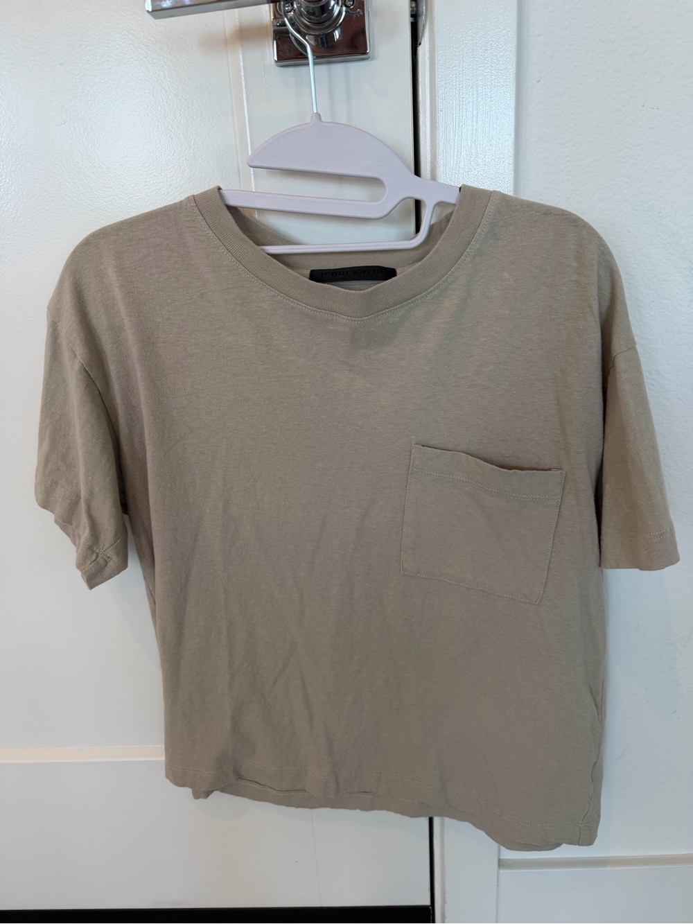 Jenni Kayne vintage pocket tee in Taupe